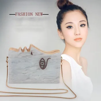 

Brand Fashion women messenger bag luxury handbags women bags designer Wood evening bag Acrylic Casual Clutch Female Shoulder bag