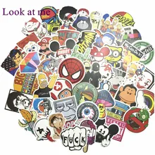 50pcs/lot On Laptop Stickers Decal Skin Covers mi notebook air For Guitar Skateboard Luggage Snowboard Fridge Motorcycle Sticker