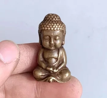 

Pure solid brass baby Buddha Little Buddha's little ornament.