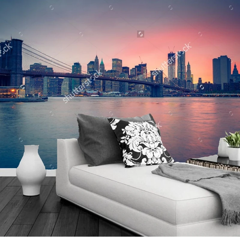 

Custom landscape wallpaper,New York City,3D photo mural for living room bedroom restaurant background wall waterproof wallpaper