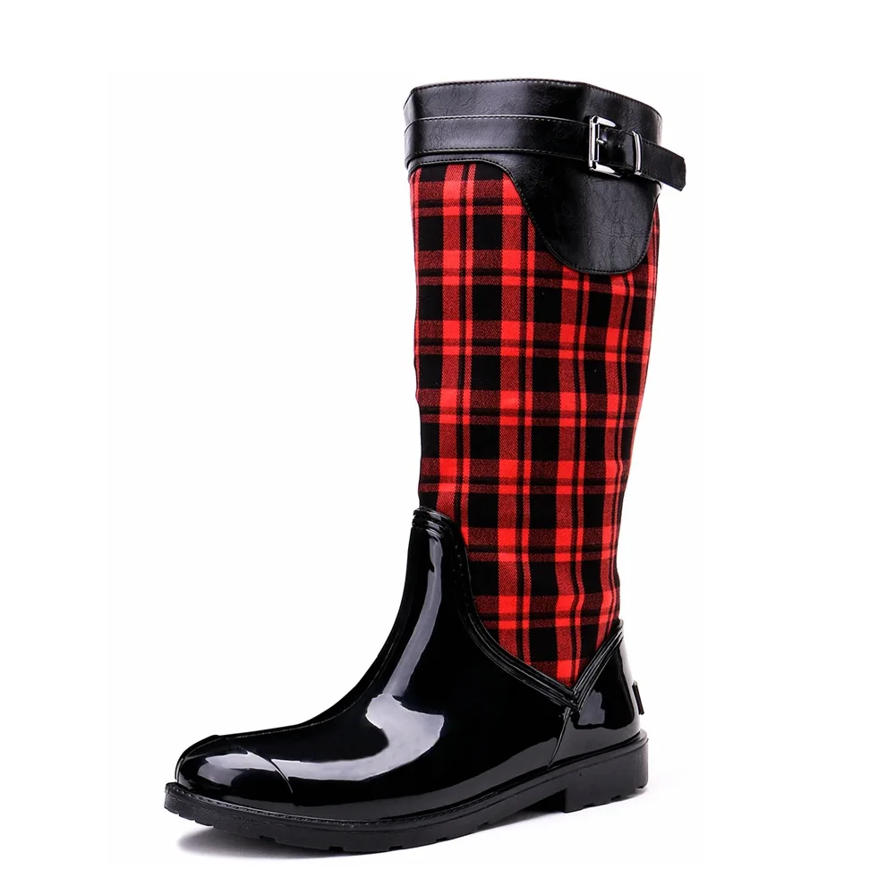 tall rubber rain boots