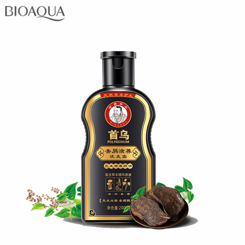 BIOAQUA Polygonum Multiflorum Anti-Dandruff Shampoo For Anti Hair Loss Moisturizing Refreshing Oil Control Black Hair Care 200ml BIOAQUA Polygonum Multiflorum Anti-Dandruff Shampoo For Anti Hair Loss Moisturizing Refreshing Oil Control Black Hair Care 200ml