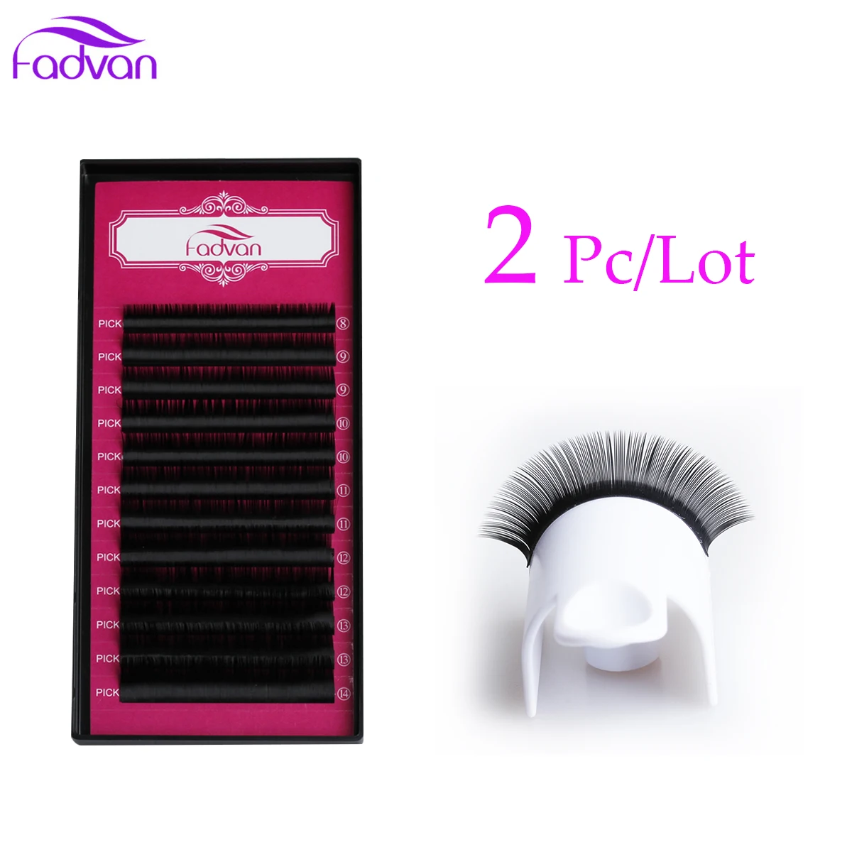 

2 Pieces/lot False Eyelash Extension Natural Lashes J/B/C/D/DD Curl Fake Eyelashes Extension Supplies Individual Lashes Makeup