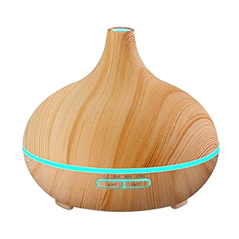 

400ml Essential Oil Diffuser Ultrasonic Aroma Aromatherapy Humidifier Simulation Wood Pattern Household Accessory