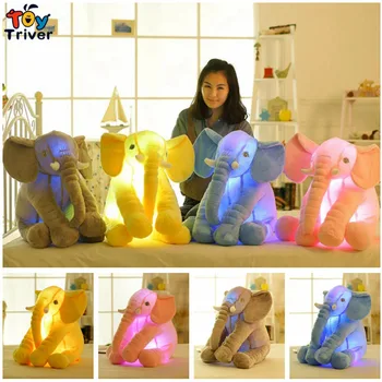 

Elephant Colorful Glowing Led Light Luminous Plush Toy Stuffed Animals Doll Pillow Kids Children Baby Boy Girl Birthday Gift