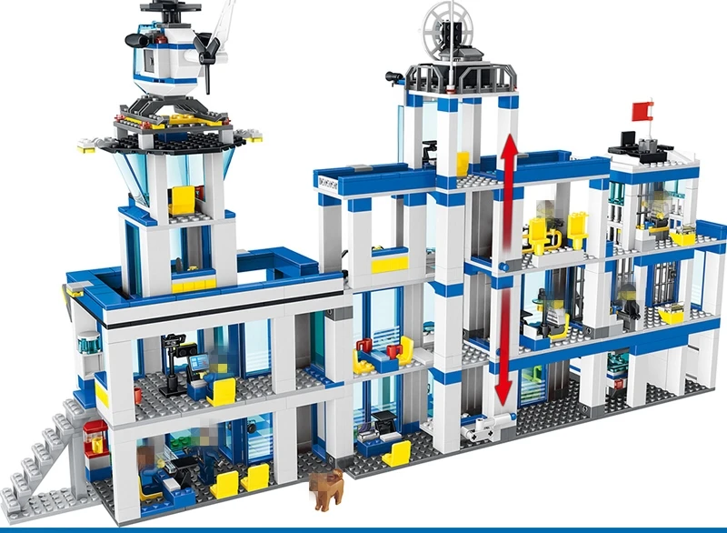 1397 шт., модель действий против террора, строительные блоки, совместимые с городской полицейский участок, серия, набор, детские игрушки для мальчиков, детские подарки