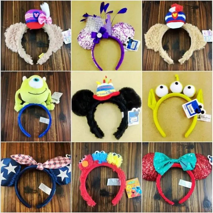 

1pc cartoon Stereo Mike Wazowski Duffy hair clasp Hair Band headband creative party decoration travel plush stuffed toy