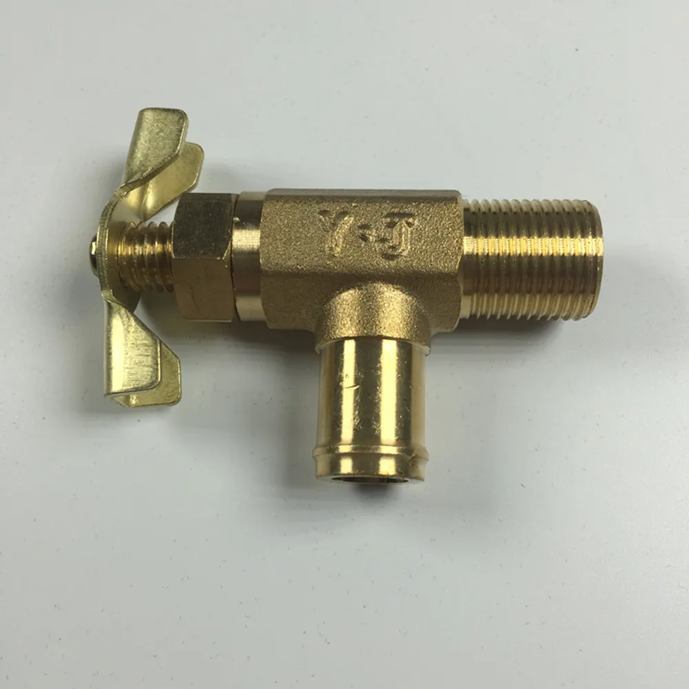 

1Pc Excavator Air Condition Warm Water Valve 16mm Thread for Modern Hitachi Komatsu