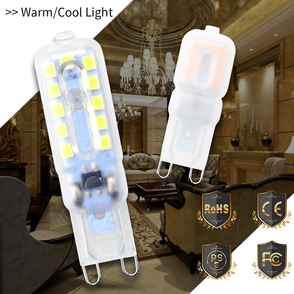CanLing G9 led 220 В Точечный светильник g9 мини кукурузный 2835 SMD bombilas Led 3 Вт 5 Ampul 240 в