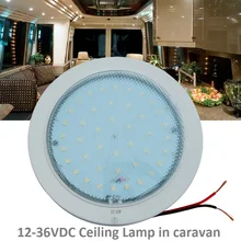 12V-36V DC LED Lamp Warm White Dome Light 220mm Ceiling Lamp Caravan/Camper Trailer/RV Camping Accessories