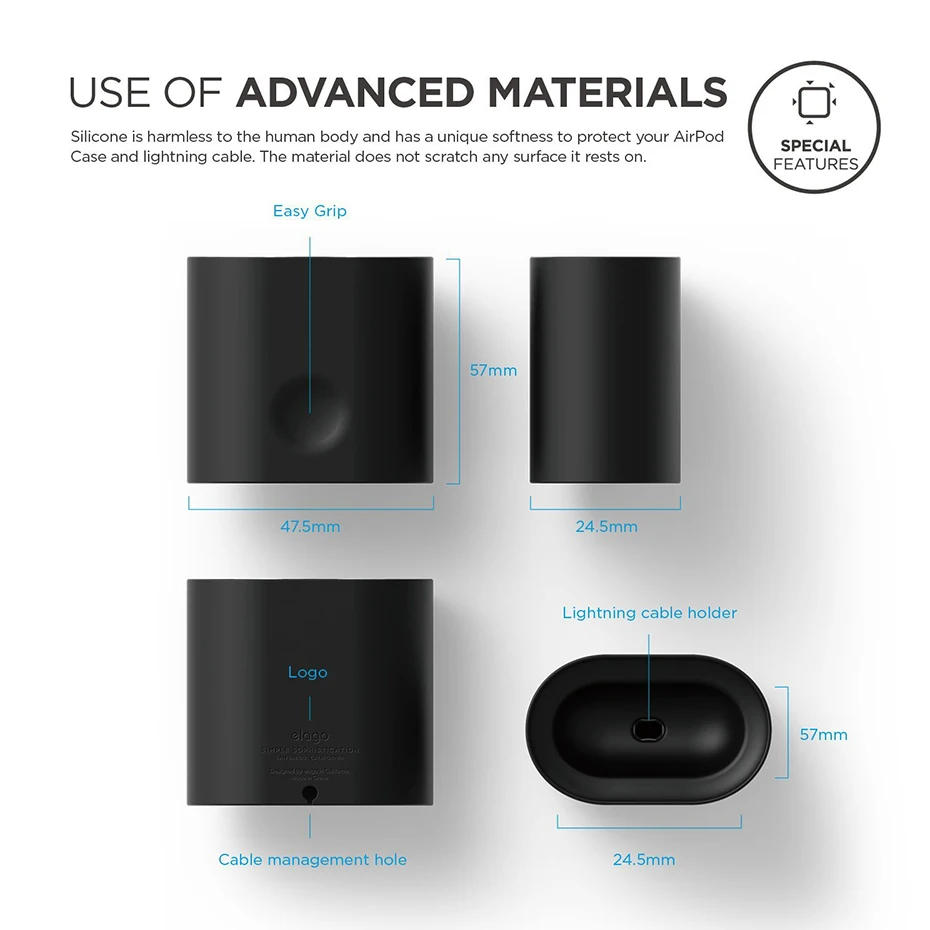 Silicone Charger Station Charging Base Stand For Apple Airpods Charger Dock Station Soft Silicone Headphone Charge Dock Holder (5)