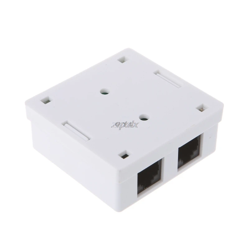 RJ45 Junction Box CAT5e Network Connector 2 Port Desktop Extension Cable Box Z09 Drop ship