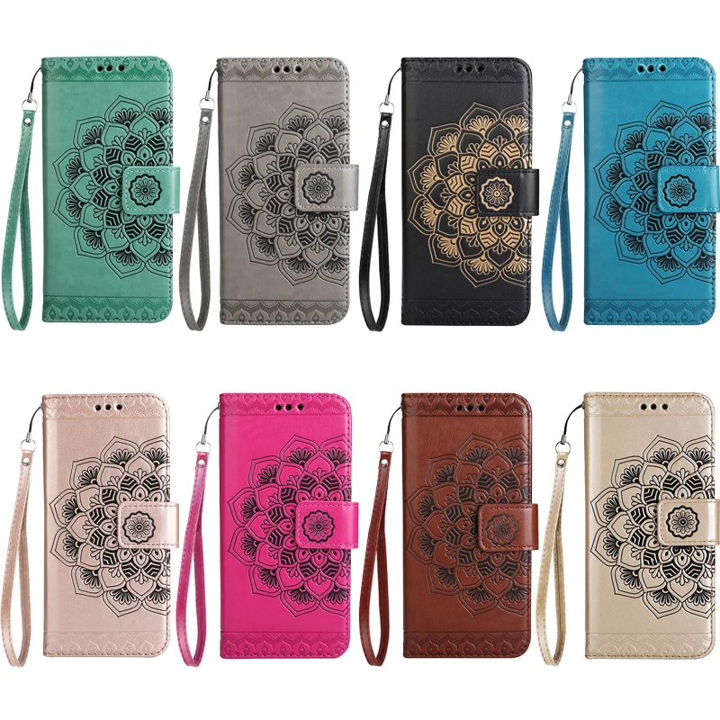 

Phone Flower Leather Flip Wallet Soft Silicone Case Cover Shell Coque for Samsung Galaxy J3 J5 J7 2016 2017 US EU J4 J6 2018 EU