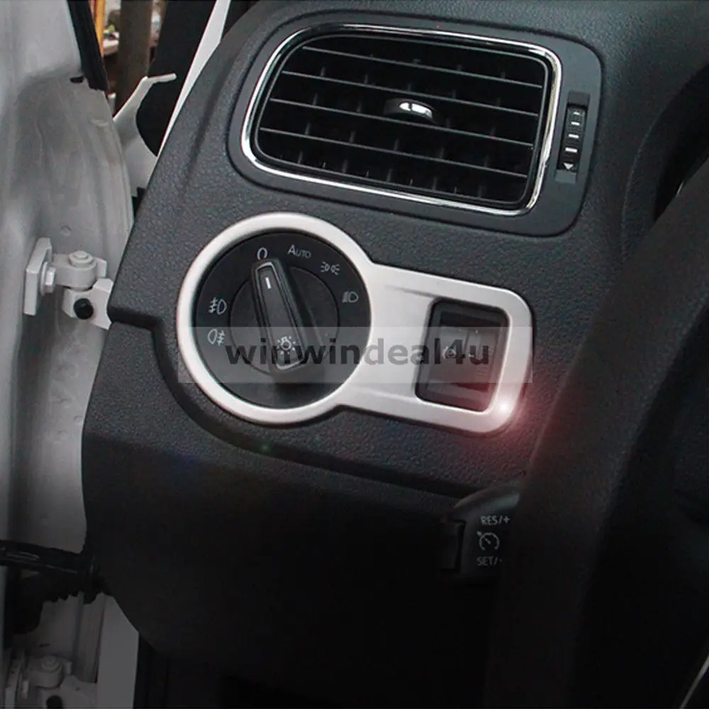 Накладка на переключатель фар салона автомобиля стикер для VW Polo 2014 2015 аксессуары