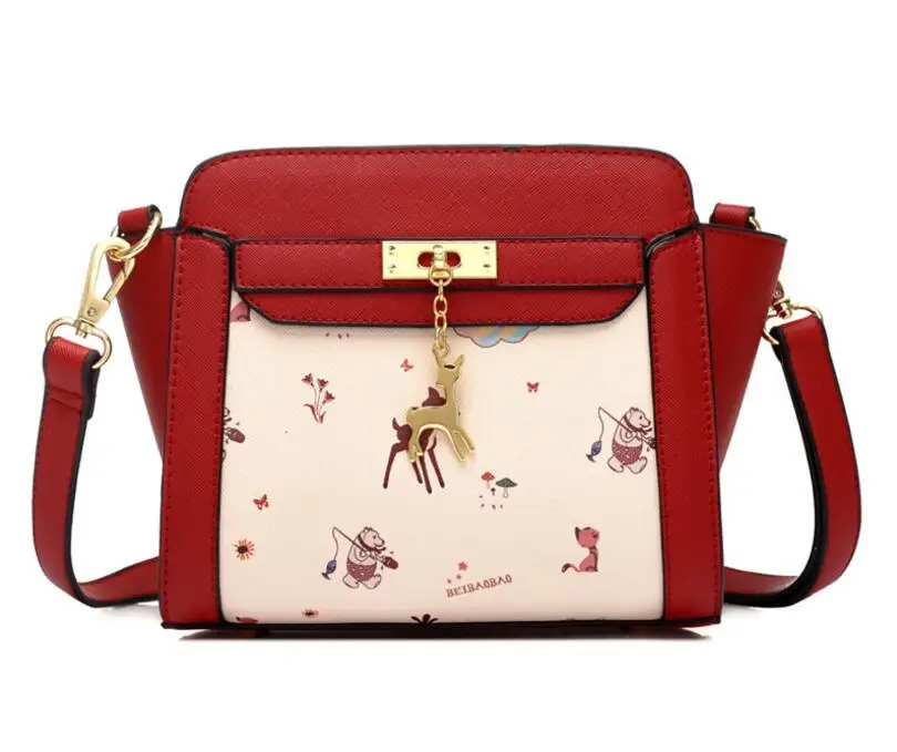 

M420 The New Leisure Bag Satchel Bag Brand Wings Fawn Stamp Bat Bag Messenger Bag Small Size Girl Gift Wholesale
