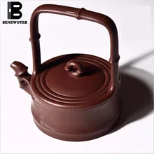 480 мл Zisha Исин бамбук фестиваль луч подъема горшок фиолетовый грязи Чай горшок XI SHI Чай горшок Китайский кунг-фу чай комплект 14 отверстий воду