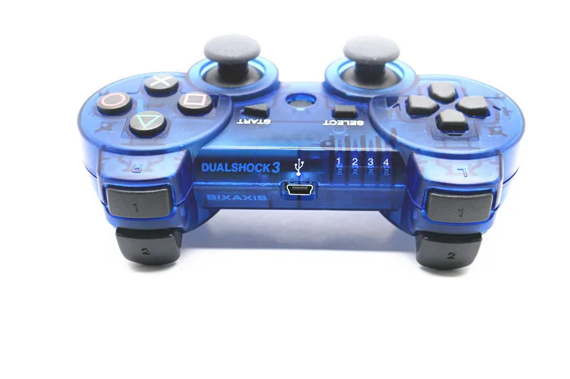 Беспроводной Bluetooth прозрачный цветной контроллер для sony playstation Dualshock 3 PS3 контроллер вибрации геймпад