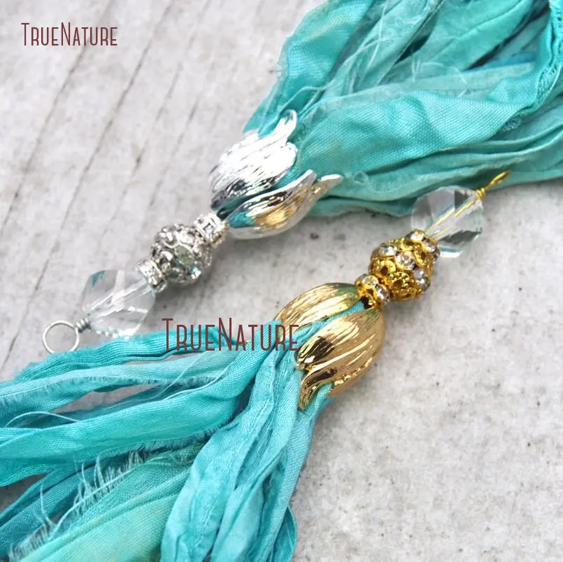 20180518-PM14663-New Realease Turquoise Sari Silk Tassel Pendant Tulip Tassel Pendant Online_3