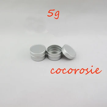 

(200 piece/lot)5g Aluminium jar Cosmetic Containers jar round Metal ja Aluminium jar for cream mini refillable jar