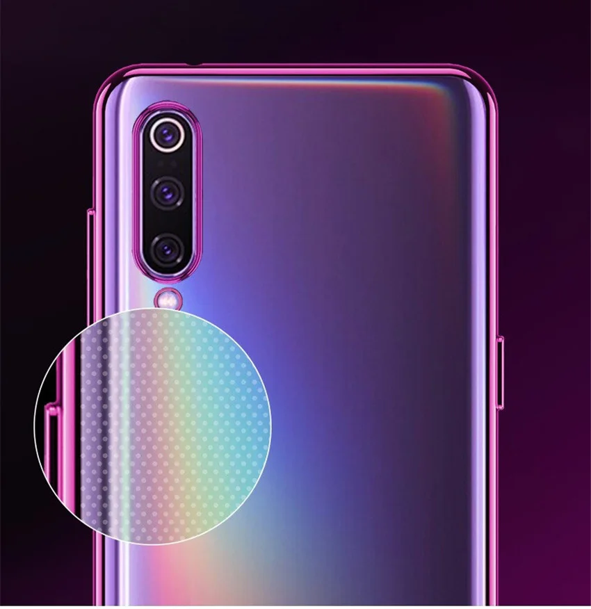 For Xiaomi Mi 9 Case 3D Laser Plating Bumper TPU Soft Clear Cover For Xiaomi Mi 9 SE Xiomi Mi9 Transparent Phone Cases (3)