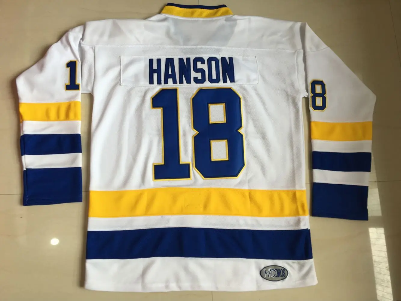 Hockey Jersey Movie Slap Shot Jeff Hanson 18Charlestown Chiefs Hockey