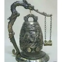 Тибетский серебряный эксклюзивный Тибетский Бронзовый резной дракон и буддийский колокольчик металлические изделия тибетские бронзовые украшения