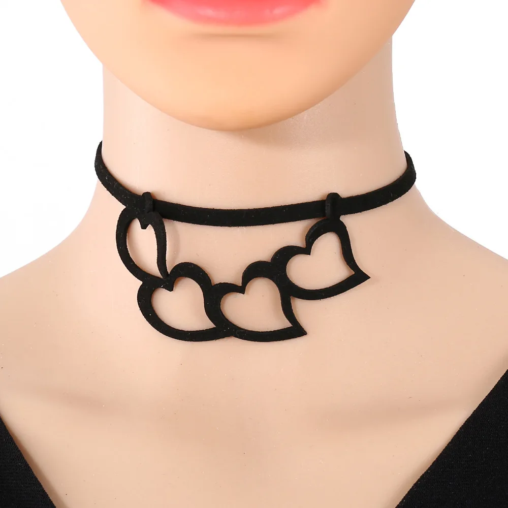 1pc European Punk Rock Gothic Heart Star Flower Love Necklace Pendant