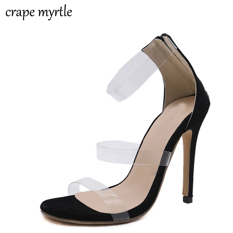 jelly shoes woman heels ladies Sandals Summer Shoes peep Toe High Heels
