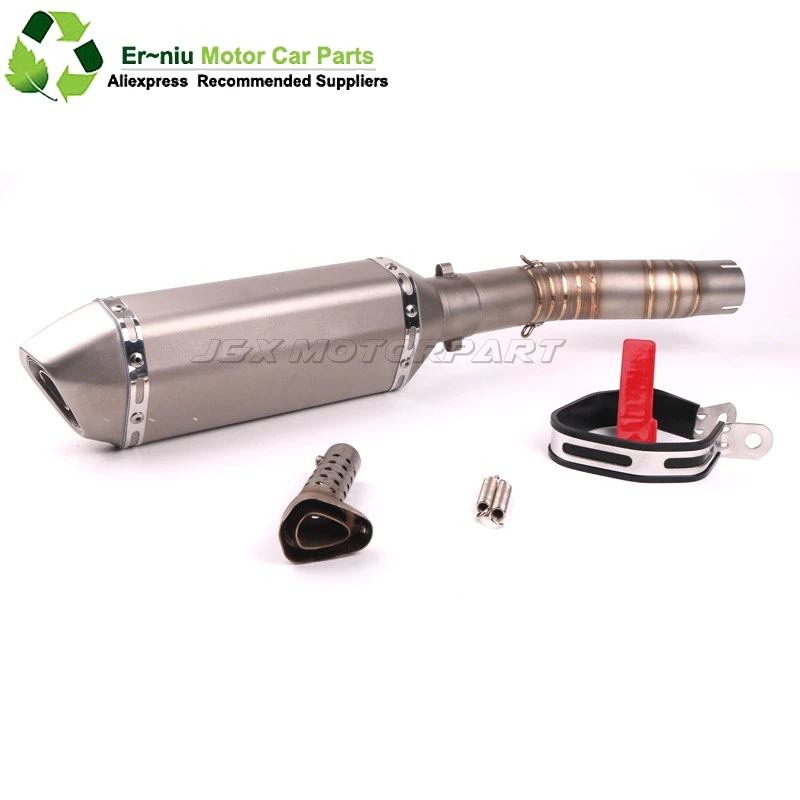 

GSXR1000 motorcycle exhaust contact middle pipe + muffler full system for SUZUKI GSXR 1000 slip-on