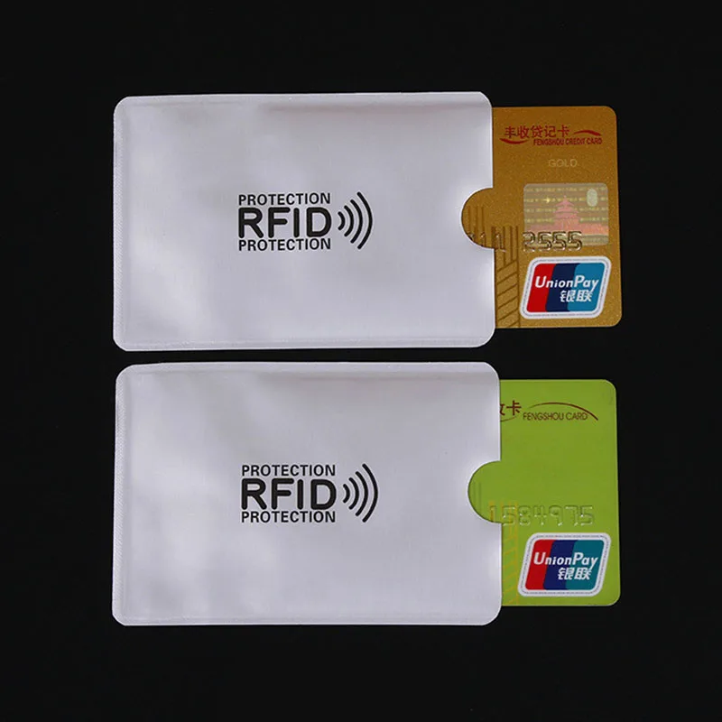 200 упаковка RFID блокирующие рукава Анти-кража RFID визитница RFID блокирующий рукав идентичность анти-сканирующая карта рукав