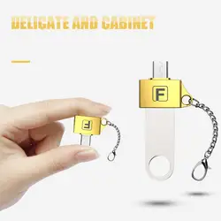 Стильный компактный металлический Micro USB мужчина к USB 2,0 адаптер конвертера OTG с металлической цепочкой для ключей Эффективная передача #10