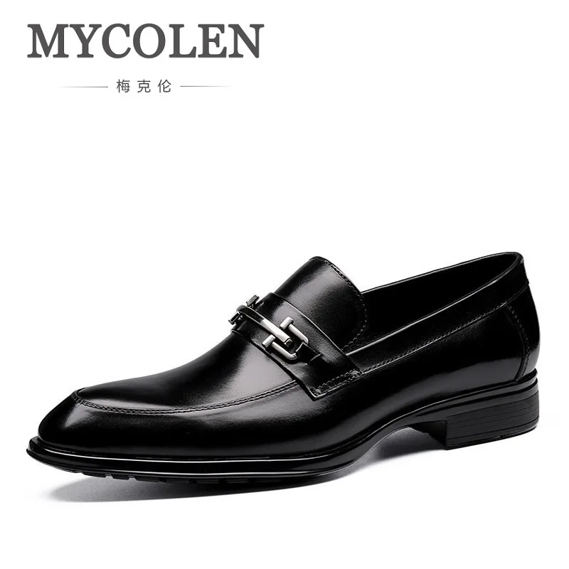 

MYCOLEN Brand Handmade Mens Dress Shoes Genuine Leather Top Quality Men Wedding Shoes Zapatos De Los Hombres Zapatos De Cuero