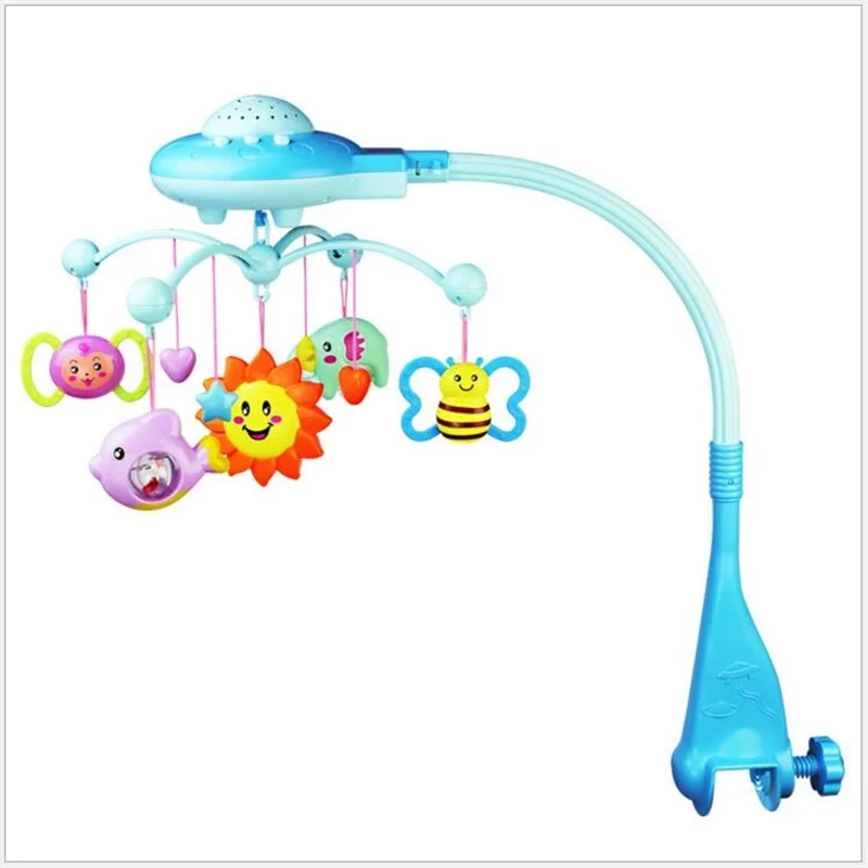

Star Projector Musical Crib Mobile Bed Bell Baby Rattle Rotating Bracket Projecting Toys for 0-12 Months Newborn Kids Christenin