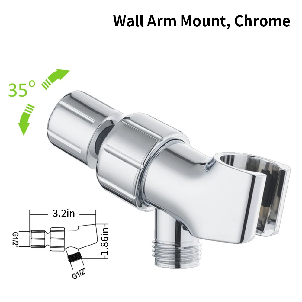 Настенный ручной держатель душевой головки Кронштейн регулируемый держатель для душа полированный хром Товары для дома, ванной