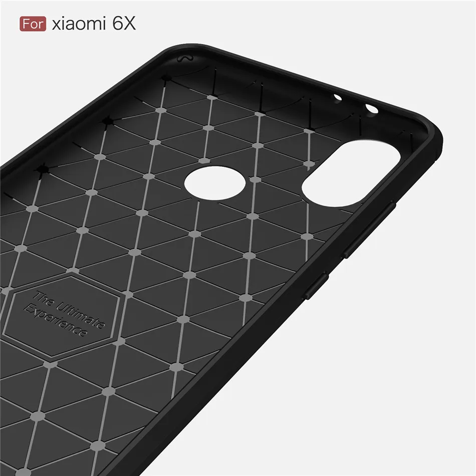 Чехол Whyes для Xiaomi Mi 6X противоударный мягкий ТПУ чехол из углеродного волокна A2 Mi6X
