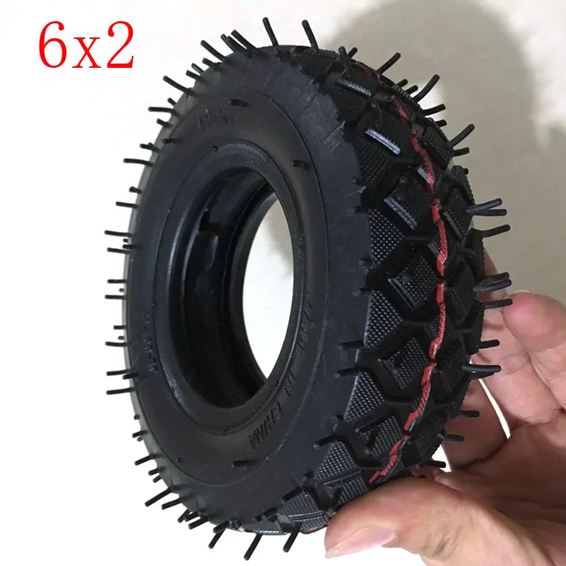 Super 6 Inch Air Wheel 6x2 Pneumatic Tire & Alloy Hub For Trolley