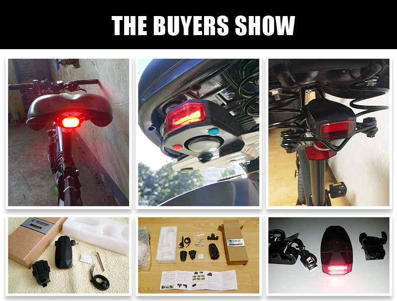 Discount WHEEL UP Cycling Bike light Taillight Anti-theft LED Bicycle Rear Tail Light USB Intelligent Sensor Remote Control Alarm Lamp 2