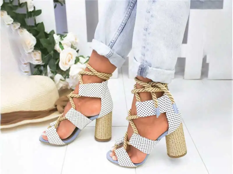 Women shoes sandals women 2019 new platform wedges shoes woman high heels hollow lace-up sandals female zapatos de mujer (27)