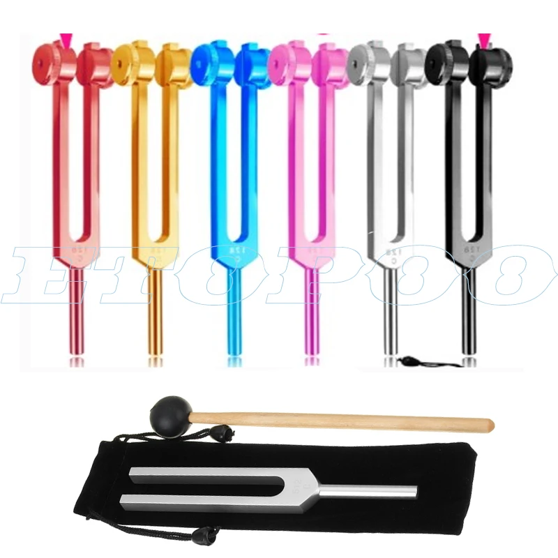 128Hz Medical Neurological Massager Tuning Fork Sets for Sound Healing Therapy Aluminum Alloy Multiple Color Choice