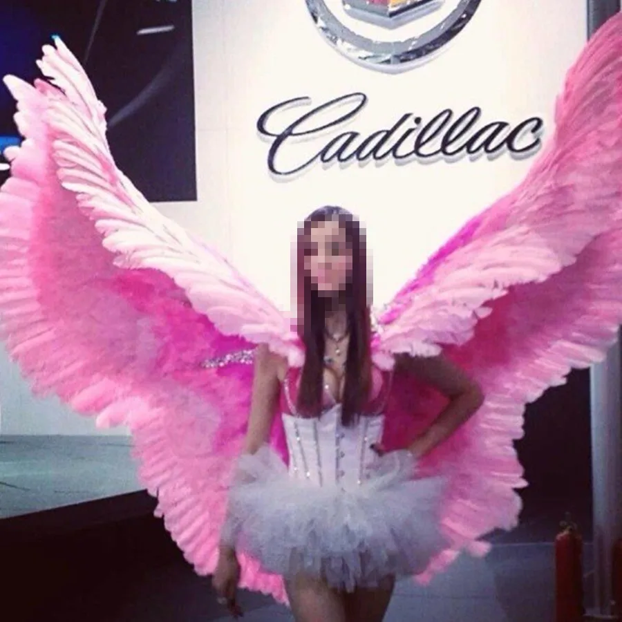 

Ladies high quality Beautiful Cute pink Angel wings Model show Magazine shooting AD shooting Cosplay props EMS Free shipping
