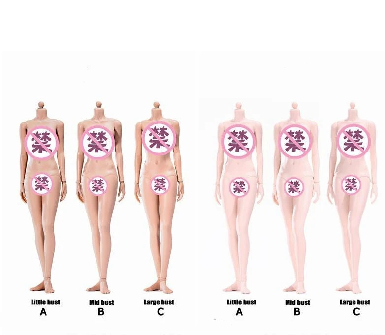

Estartek POPTOYS 92005 92006 1/6 Xing Female Body Large Middle Small Chest Collection for 12inch Action Figure DIY