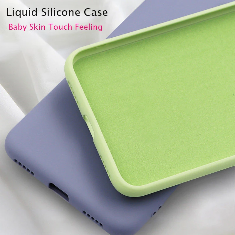

Case For Samsung Galaxy S10 Case S10e S10 Plus Liquid Silicon Cover Soft Baby Skin Funda Bumper For Samsung A80 A90 A60 70 Case