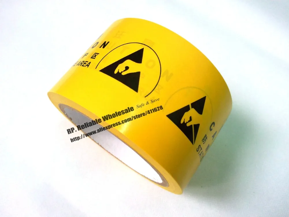 5x 4.8cm * 20M Floor Warning Adhesive Tape /Work Area Caution Tape