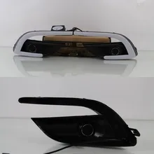 July king de guía de luz led de luces de circulación diurna drl con niebla Cubierta de La Lámpara para Mazda 3 Axela 2017 ~ EN 1:1 reemplazo
