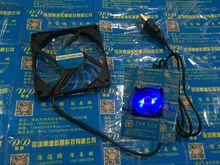 Ventilador silencioso 5v com azul led, novo 8015 80mm 8cm 80*15mm ventilador conector usb,