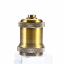 Фирменная Новинка и высокое качество E27 Ретро Винтаж Алюминий лампа держатель с зажимом медной проволоки светильник гнездо для подвесной светильник круглые светодиодные лампы