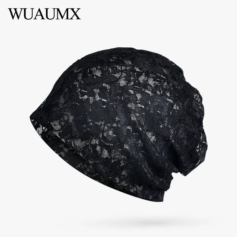 Wuaumx/женские шапки бини на весну и лето фиолетовые многофункциональные тюрбан