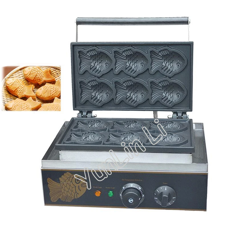 Waffle Maker Snack Mini Taiyaki Maker Fish Shape Waffle Maker Electric Baking Machine Electrothermal Snack Equipment