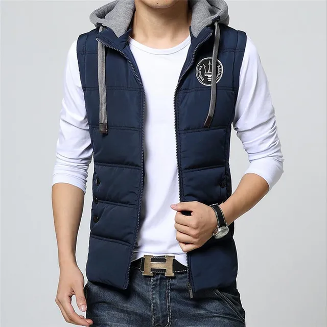 sleeveless jacket with hood