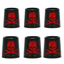 Free shipping GOLF ferrules for irons and wedges spec : inner * higher* outer size 9.3 *15*13.8 mm black with red  Skull